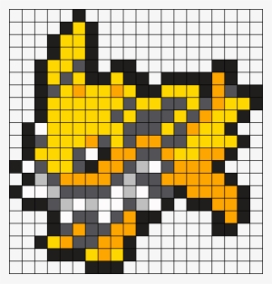 Jolteon Pokemon Bead Pattern Perler Bead Pattern / - Hama Beads Pokemon Jolteon