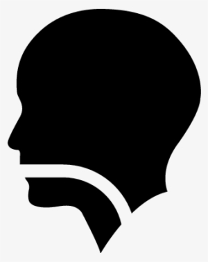 Human Head Silhouette With A Line In Mouth Pharynx - Throat Icon Transparent Background