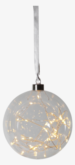 Glass Bauble Glow - Jako-o Led-glaskugel 15 Cm Silber