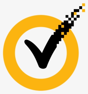 Png Freeuse Stock Logo Yellow Circle Black Tick - Symantec New