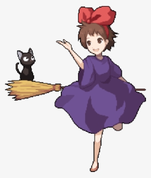 Kiki's Delivery Service Jiji Studio Ghibli Kiki Transparent - Kiki's Delivery Service Pixel