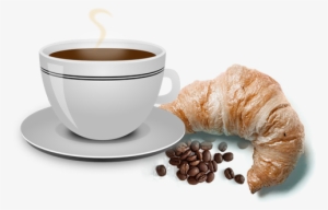 Home Coffee - Coffee And Croissant Png