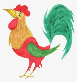 Watercolor Clipart, Rooster, Watercolor, Illustration - Watercolor Painting