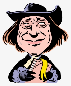 Vector Illustration Of Old West Preacher With Bible - Illustration