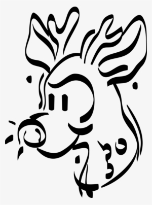 Vector Illustration Of Rudolph The Red Nosed Reindeer - Illustration