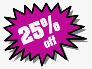 25% Off Transparent - 50 Percent Off Sticker