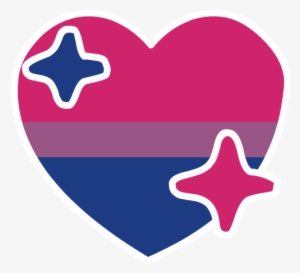 Emoji De Coração Com As Cores Da Bandeira Bissexual - Bisexual Pride Flag