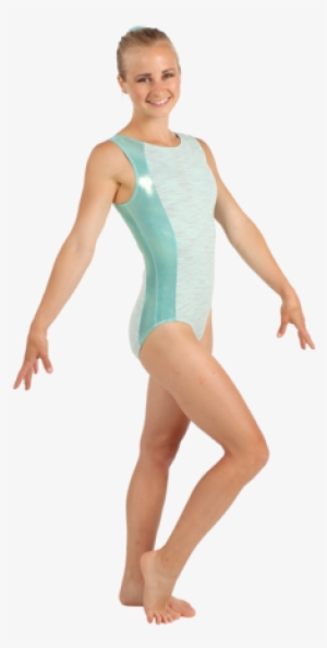 Seafoam Heathered Tank Leotard - Girl