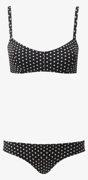 Genevieve Black Polka Dot Bonded Bikini - Dress