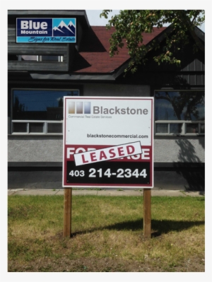 Commercial Real Estate Sign Updates With Leased Decals - Real Estate