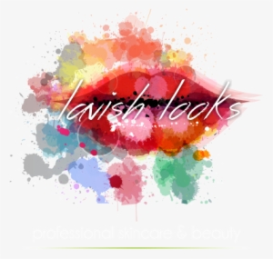 Lavish Looks Professional Skincare & Beauty - Lip Water Color Painting Png