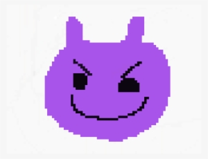 Evil Purple Emoji - Яблоко Пиксель Арт