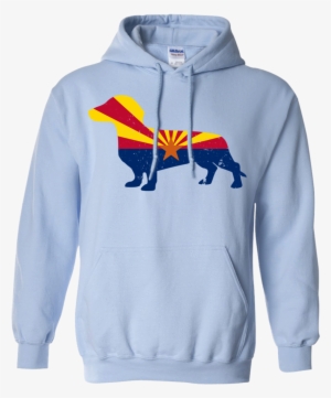 Dachshund Arizona Flag Pullover Hoodie 8 Oz - Guns Usa Flag Hoodie Xxxx-large Sand