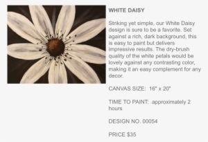 White Daisy Popup Paint Studio - Canvas