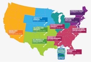 Flag 2018 Regional Map Widescreen - Us Map Png Transparent