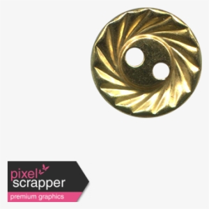 Gold Button 02 Digital Scrapbooking, Embellishments, - Emblem