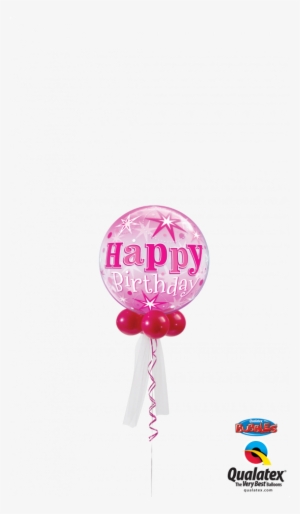 Pink Birthday Sparkle Bubble - Bubble Balloon - Birthday Pink Starburst Sparkles 56