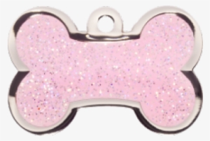 Light Pink Sparkle Bone Small - Pet Tag