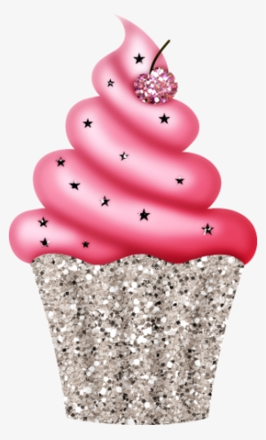 Cupcake Clipart Glitter - Glitter Cupcakes Clip Art
