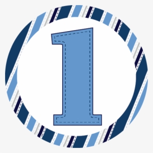 1st Birthday Blue Transparent