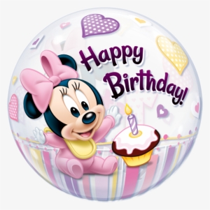 Minnie Mouse 1st Birthday - Minnie Mouse Happy Birthday Balloon