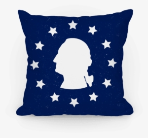 George Washington Silhouette Pillow - Flag Of Europe