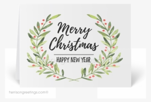 Watercolor Merry Christmas Holiday Cards