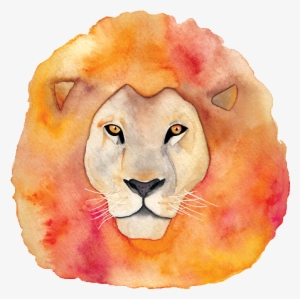 Watercolor - Gosto Muito De Você Leãozinho