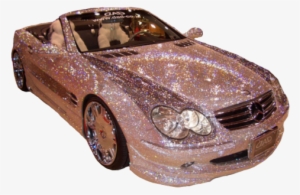 Glitter Kawaii Pink Car Sparkle Png Transparent - Diamond Encrusted Mercedes