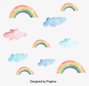 Rainbow Printing, Watercolor Rainbow Printing, Color - Rainbow