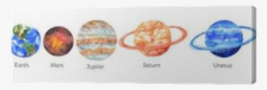 The Planets Of The Solar System On White Background