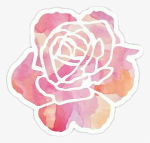 Watercolor Effect Watercolorstickers Watercolor Rose - Stencil Rose