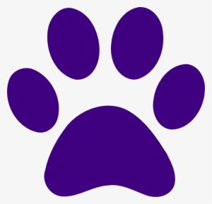 Cougar Paw Print Clip Art Clipart - Purple Paw Print