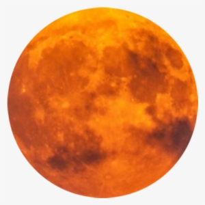 Orange Moon, Sattelite In Space - Moon