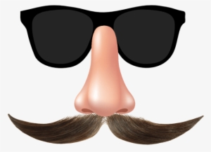 Mustache And Glasses Transparent Background - Fake Mustache Glasses Png