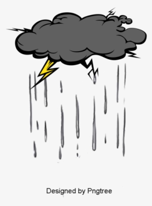 Beautiful Cool Cartoon Hand Painted Summer Weather - Rain