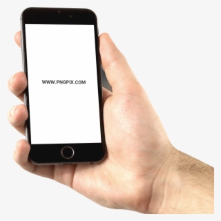 Free Png Iphone On Hand Png Images Transparent - Hands With Phone Png