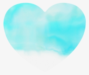 Turquoise Bright Watercolor Abstract Heart-shaped Mousepad - Abstract Art