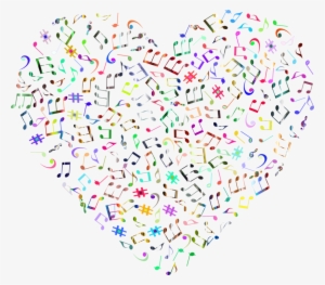 Musical Note Musical Theatre Art Poster - Music Heart Transparent Background