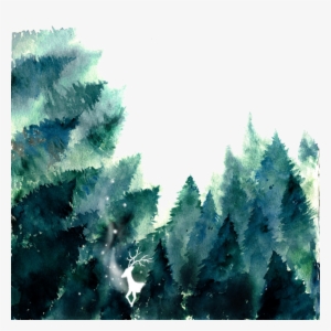 Download Amazing High-quality Latest Png Images Transparent - Watercolor Painting Forest Png