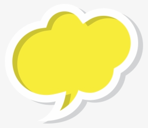 Clouds Clipart Yellow - Yellow Speech Bubble Png