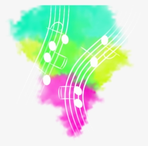 Color Explosion With Notes And Music, Music, Explosion, - Music Explosion Png