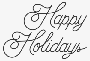 Happy Holidays Script Png Download - Drawing