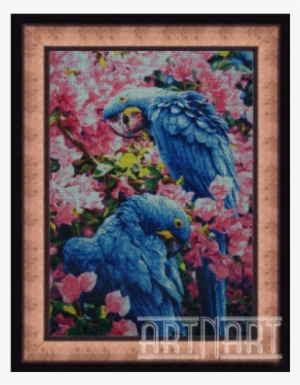 3d Handmade Diamond Painting Beautiful Parrots 3d Handmade