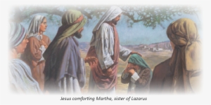 Painting Of Jesus Comforting Marth - Jesus To Martha I Am The Resurrection