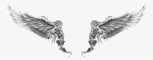 Chest Tattoo Png Photo - Black Wings White Background