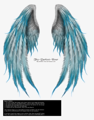 Picture Free Winged Fantasy V Phoenix Blue By Thy - Fallen Angel Wings Png
