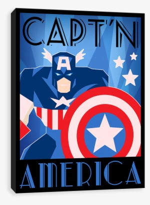 Art Deco Avengers - Marvel Art Deco Style Group Shot Printed Canvas 12w