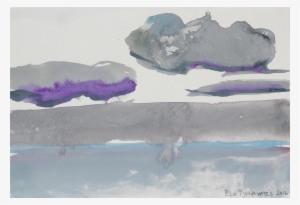 Svg Black And White Library Horizon Drawing Watercolor - Gouache