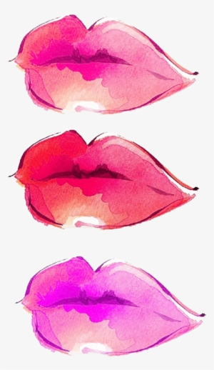 Water Color Lips Png - Watercolor Lip Png